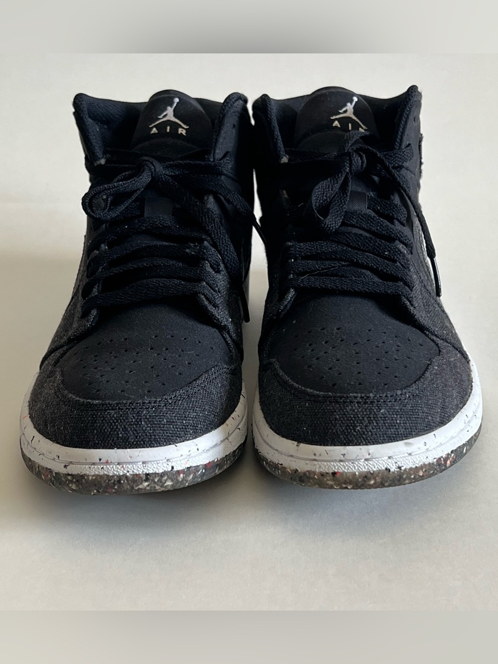 Air Jordan 1 Mid Men's Black and White Sneakers